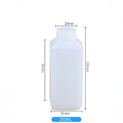 250ml HDPE Square Bottle  液體方瓶 (可放消毒酒精、化工原料) 